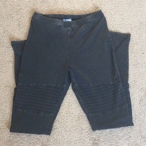 Leggings, Skinny pants, moto style, Size Medium